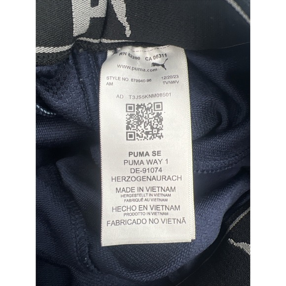 Puma Men's Navy‎ Blue Drawstring Athletic Mesh Panel Short, Blue, Size XL - Picture 3 of 9